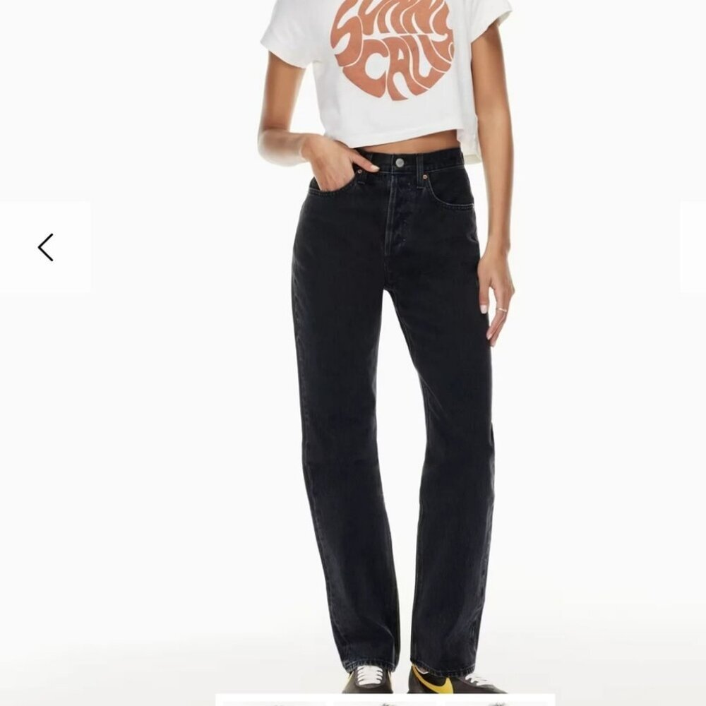[26] Denim Forum The Joni High Rise Loose 29L Black Jeans